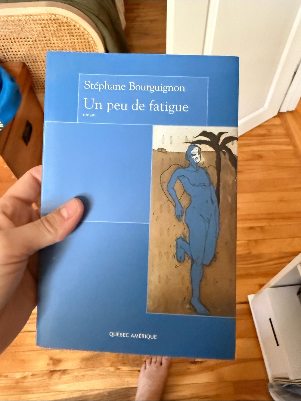 Stéphane Bourguignon 'Un peu de fatigue' - Blue Cover Home Art Print